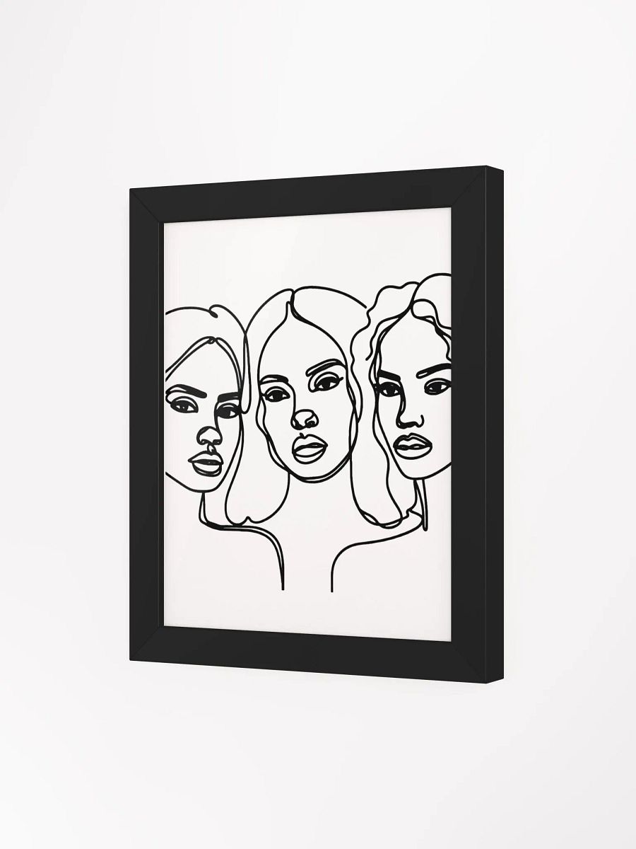 Three Beautiful Black Women Line Art Poster product image (72)