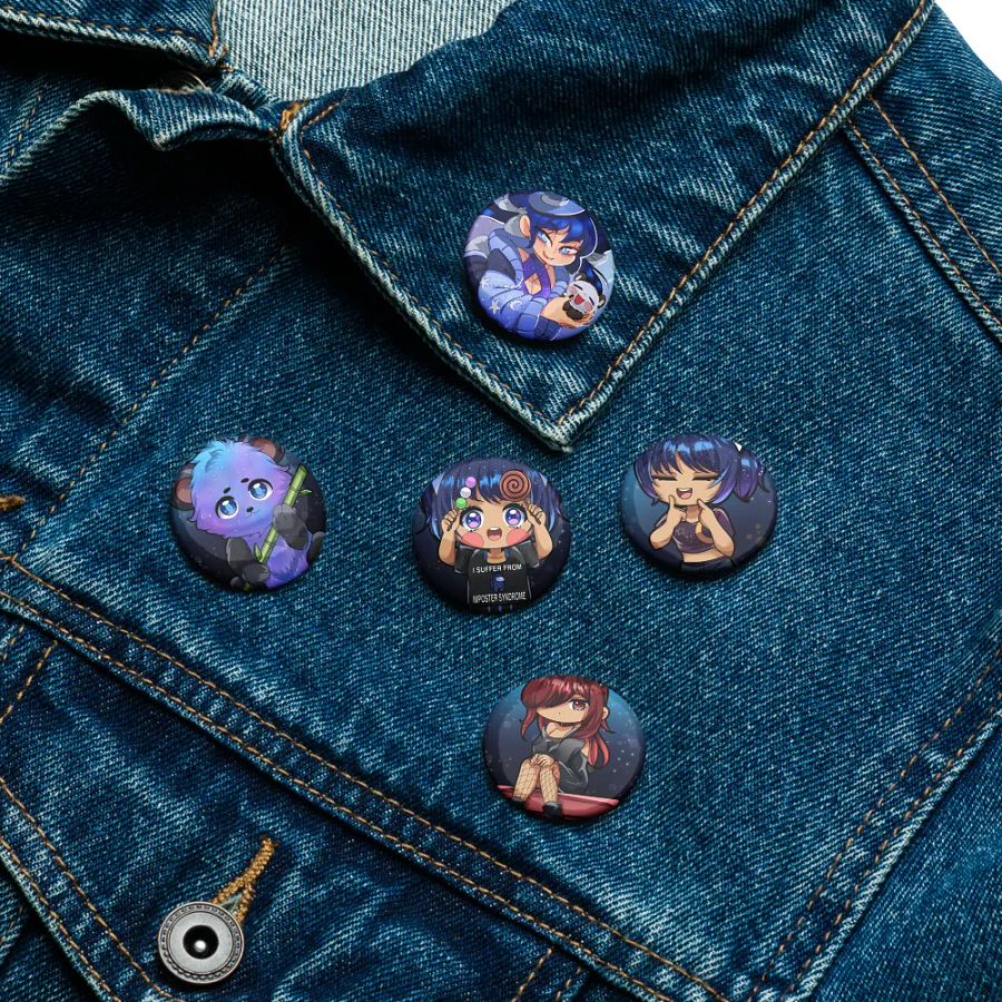 Whimsical Moonlit Friends Pin Button Set product image (8)