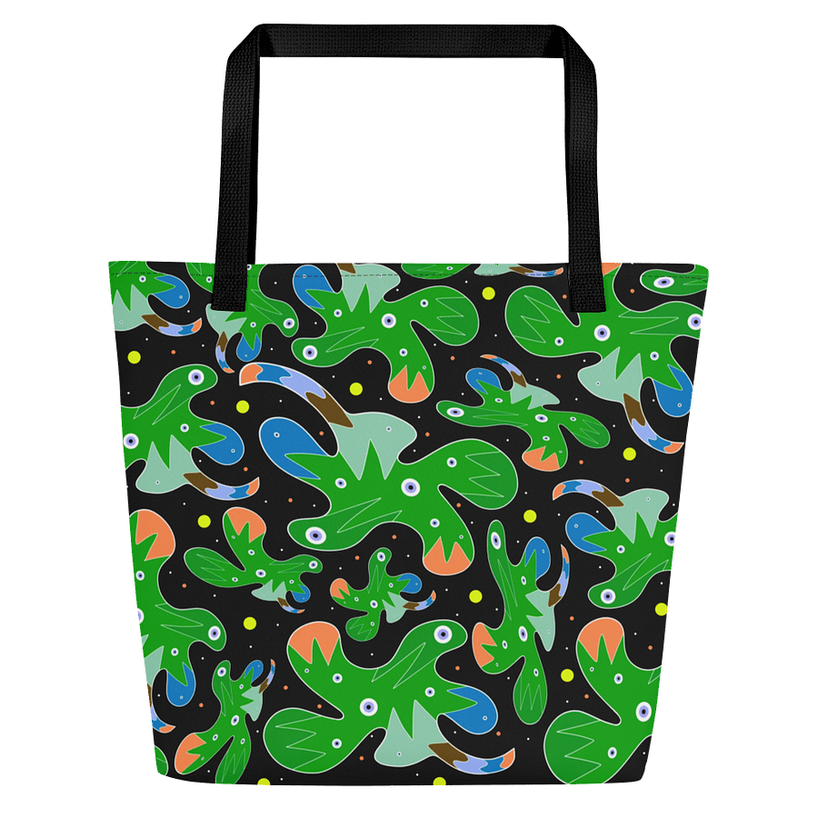 Whimsical Frog Pattern Large Tote Bag product image (3)