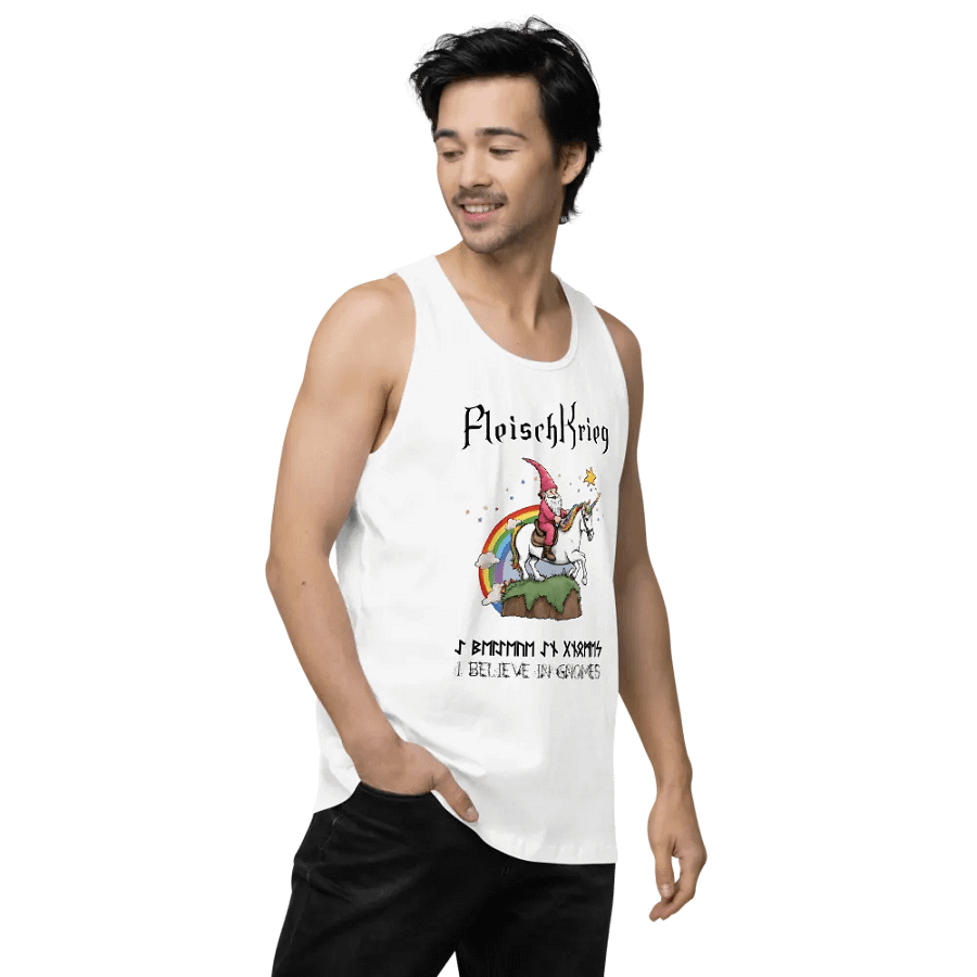 Gnomes White Muscle T product image (3)