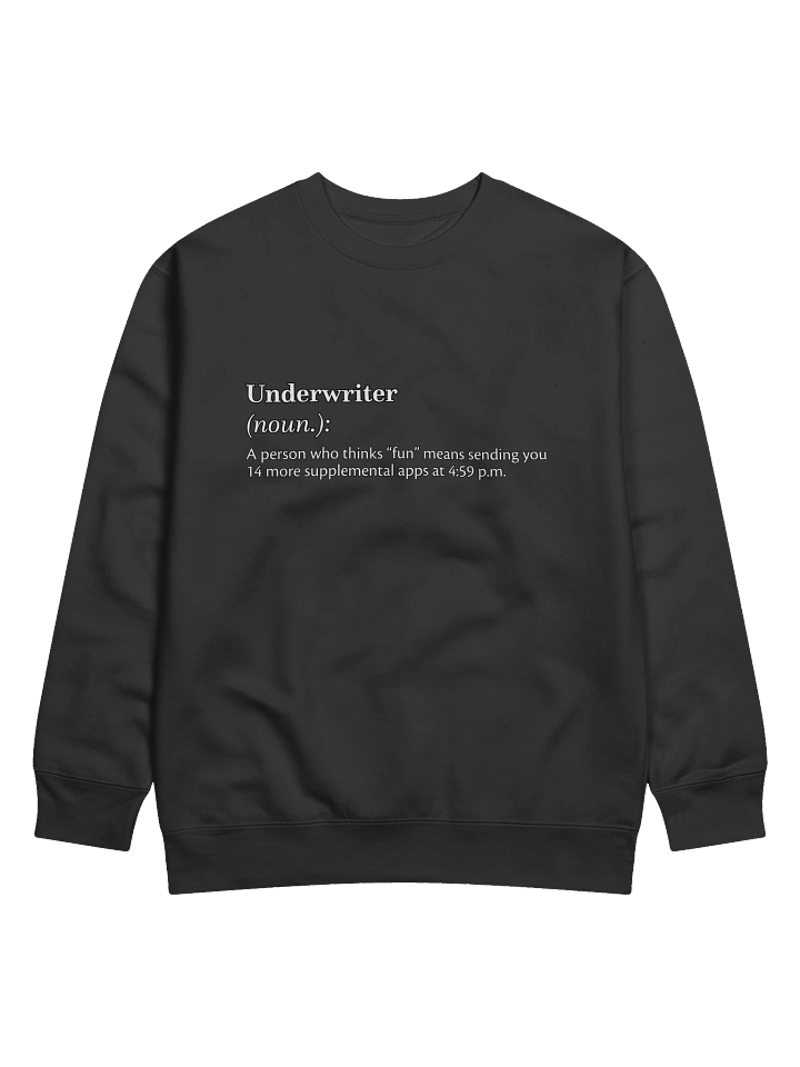 Underwriter Definition Humor Sweatshirt product image (1)