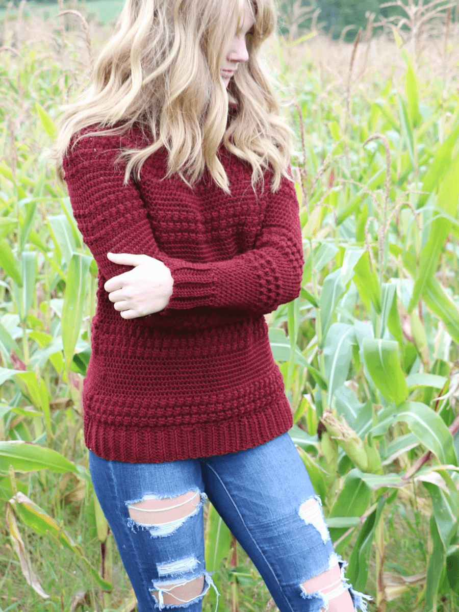 Cranberry Biscotti Sweater Crochet Pattern product image (4)