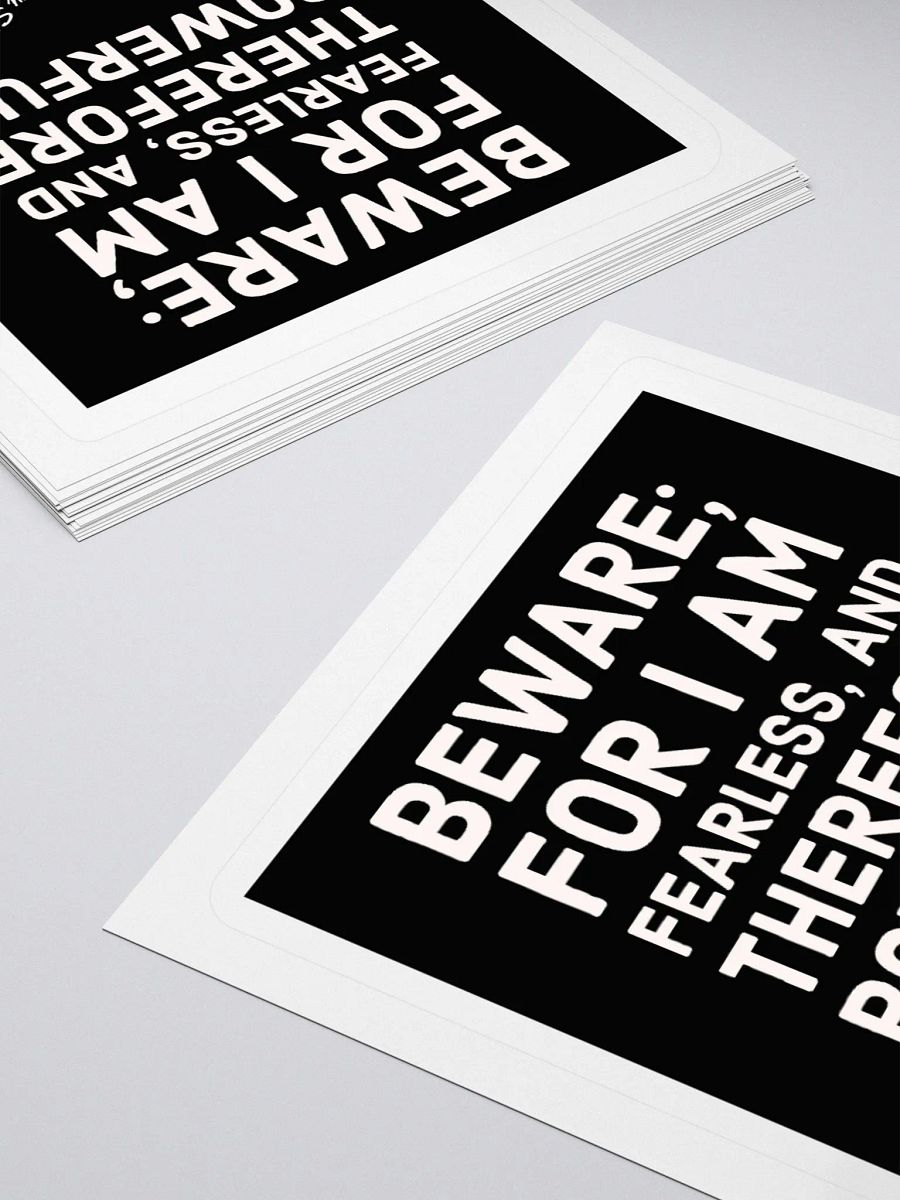 Beware for I Am Fearless Shelley Sticker product image (10)