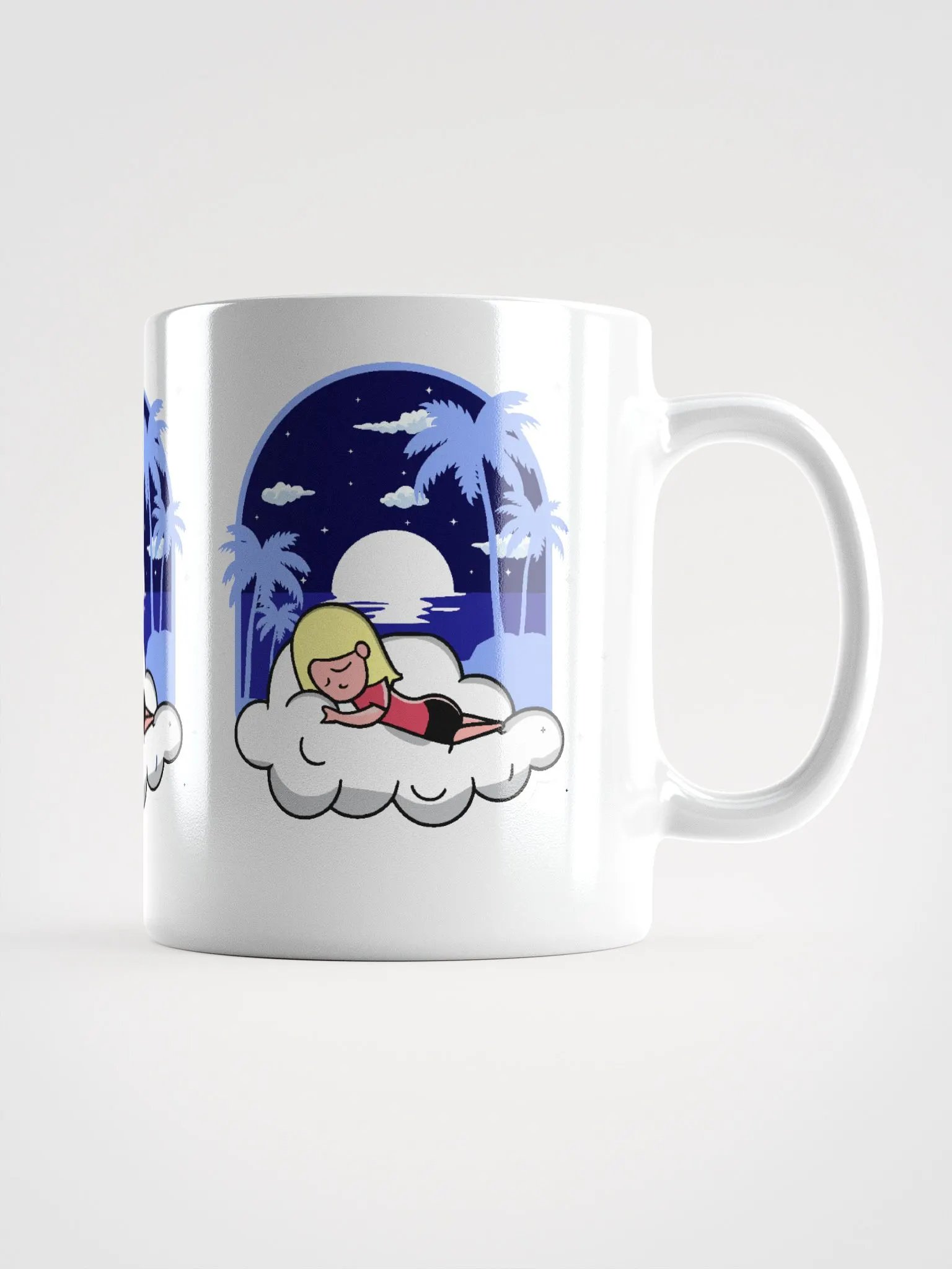 Tripple Cloudy Night White Mug product image (1)