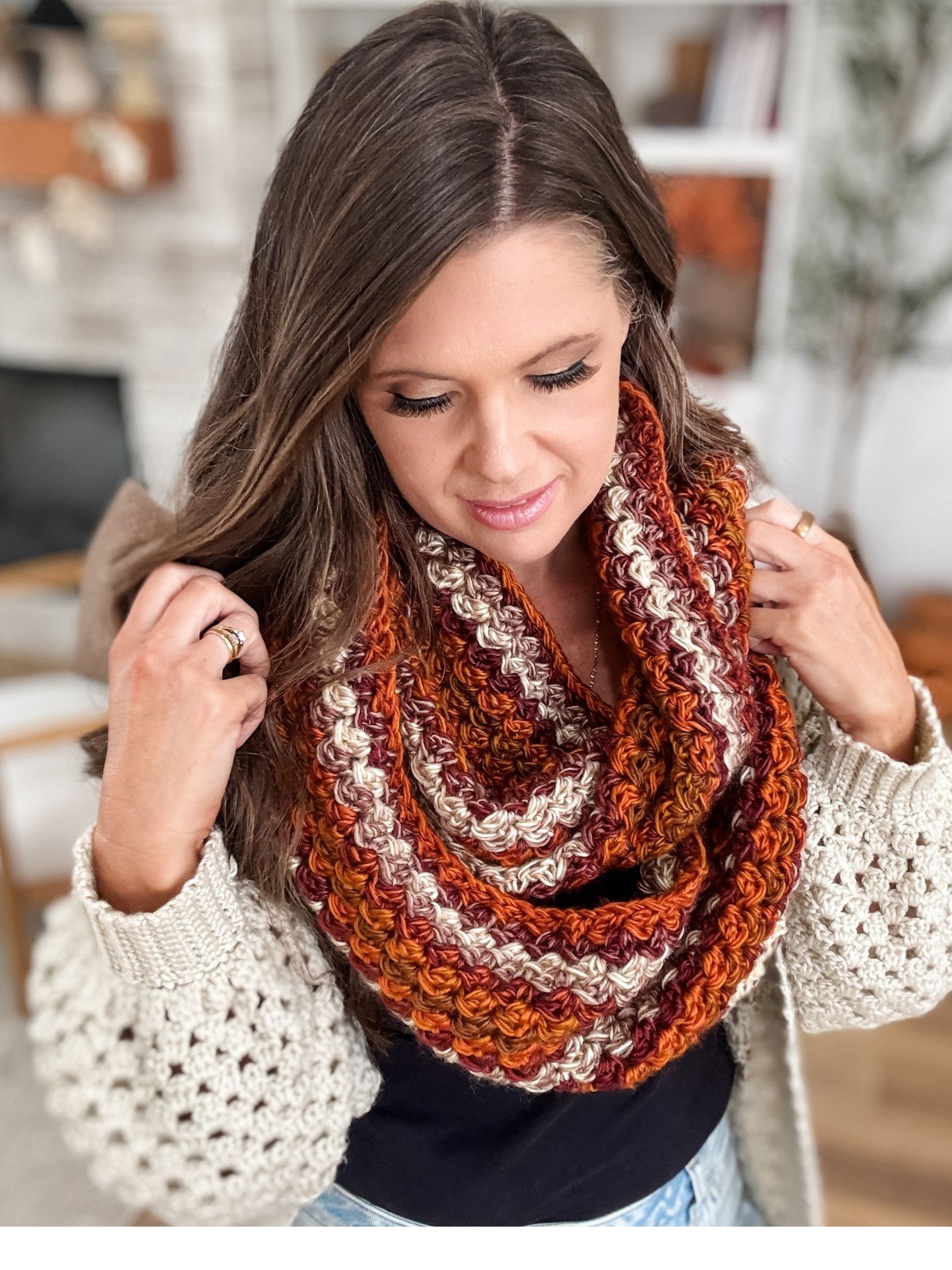 Chunky Suzette Infinity Scarf Crochet Pattern product image (3)