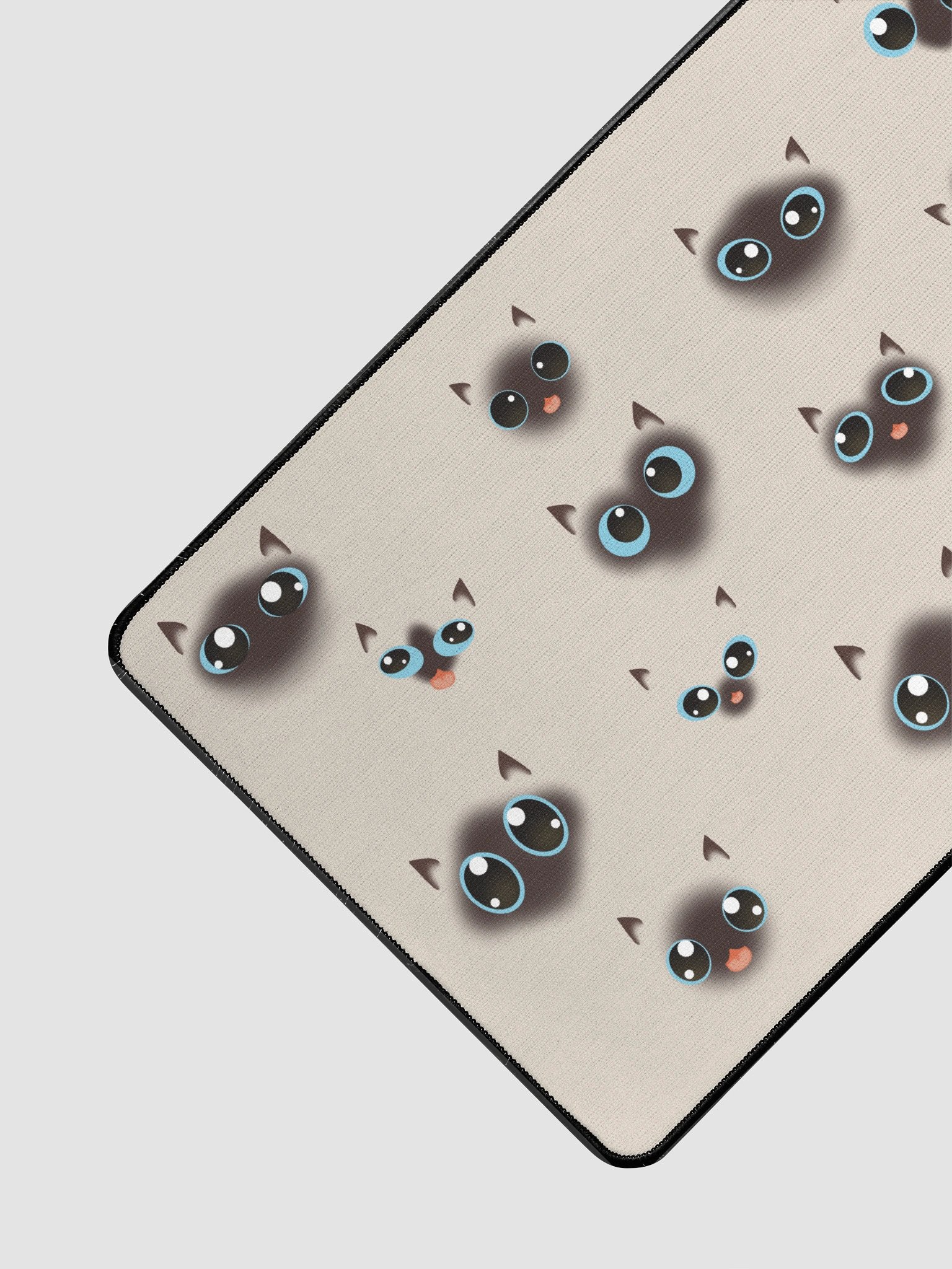 Cute Siamese Cat Faces (Blue Eyes) Desk Mat 15.5" x 31.5" product image (3)
