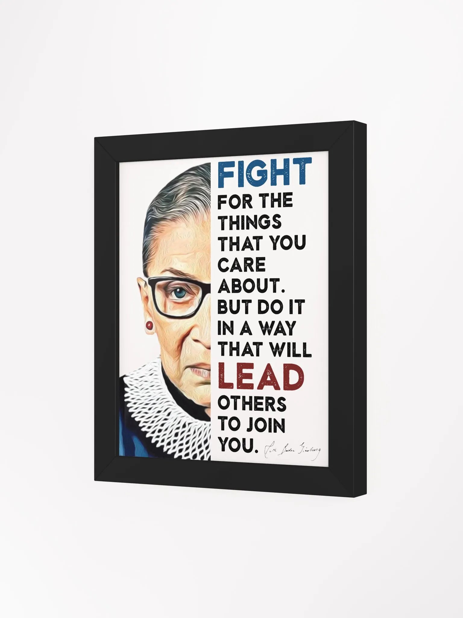 RBG Fight and Lead Framed Print product image (3)