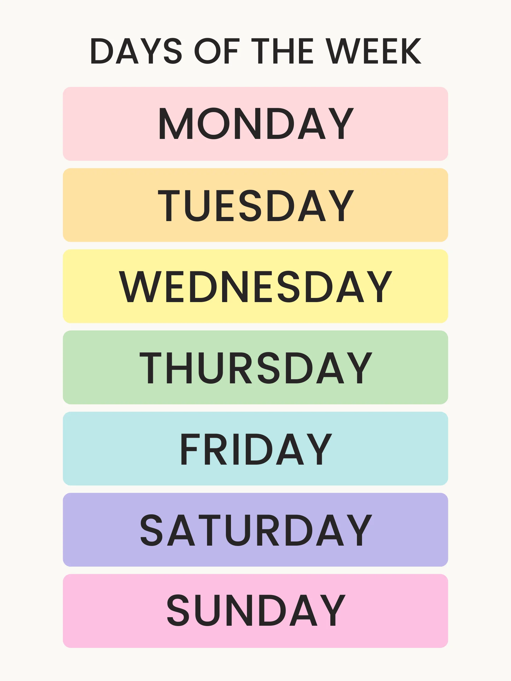 Days of the Week Poster product image (1)