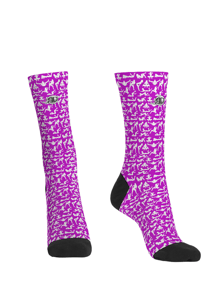 Eco-Chic Floral Fusion | Premium Sustainable Crew Socks product image (2)