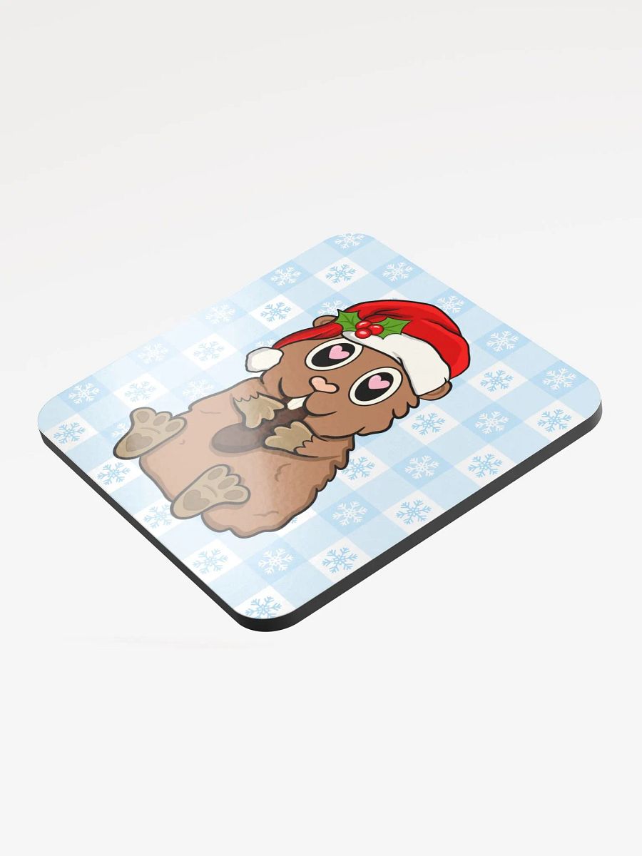 Christmas Guinea Pig Coaster (On Blue) product image (3)