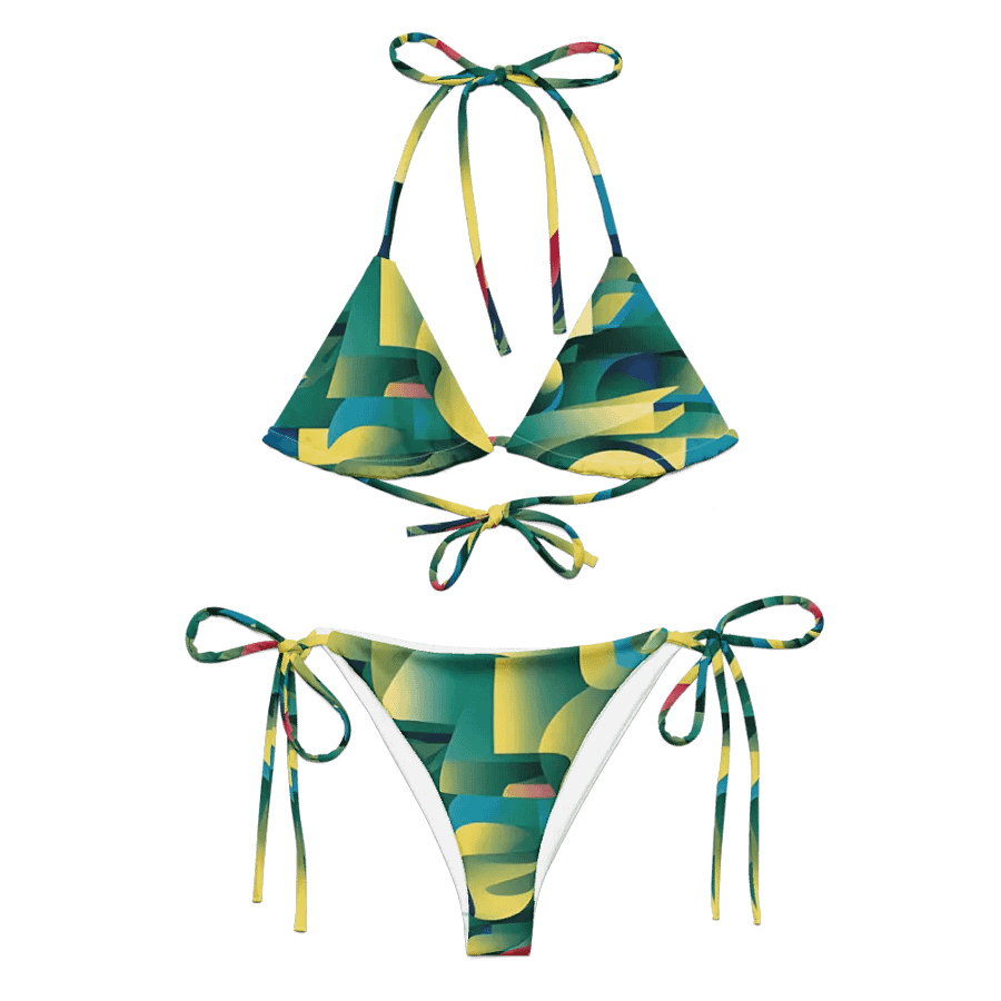 Abstract Lithographic Pattern Design String Bikini - V8 product image (6)