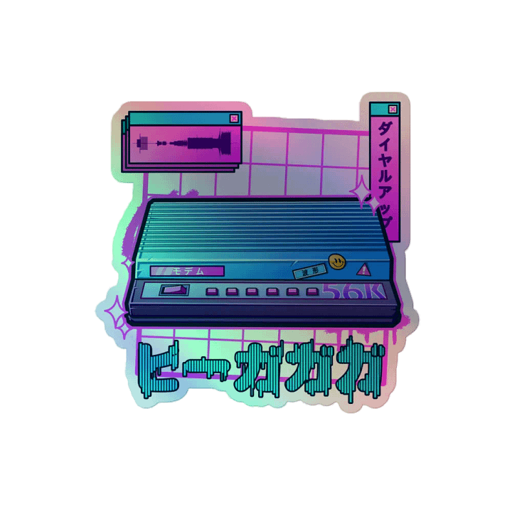 Natsukashii Dial-up Sound Holographic Sticker product image (2)