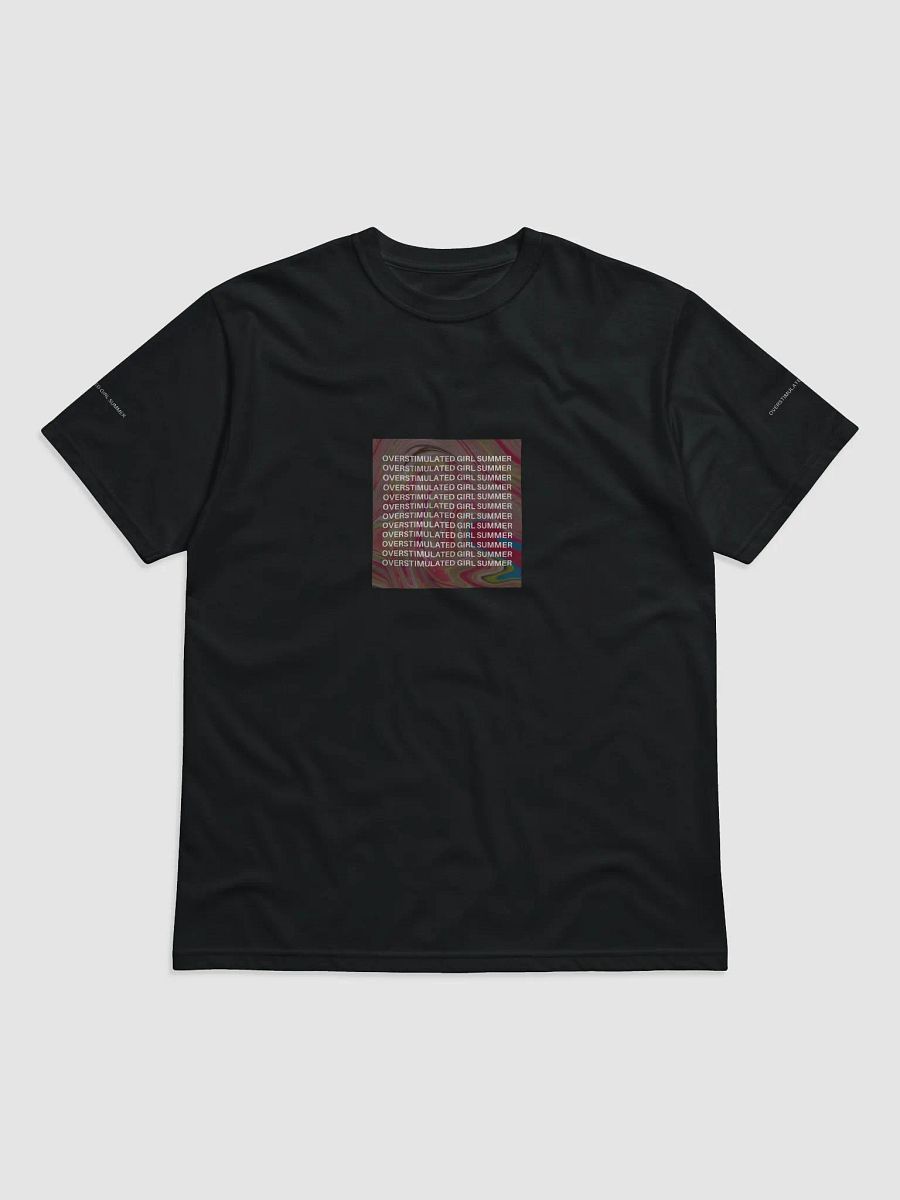 OVERSTIMULATED GIRL SUMMER trippy black eco tee product image (1)