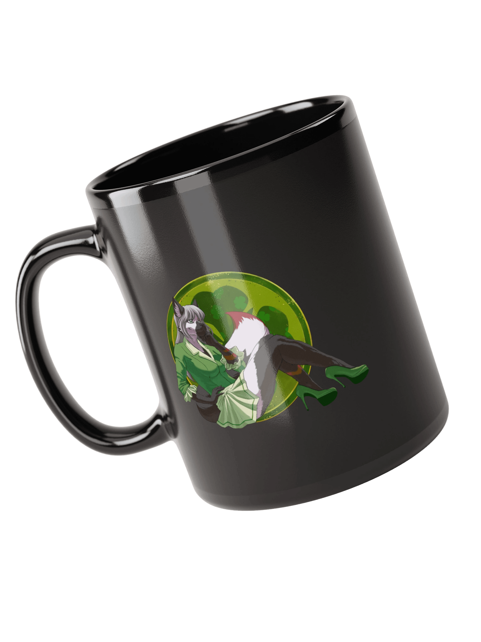 Raine Irish Pinup Chrome Mug (Black) product image (5)