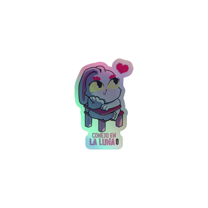 Conejo en la Luna - Sticker (Holographic Kiss Cut) product image (1)