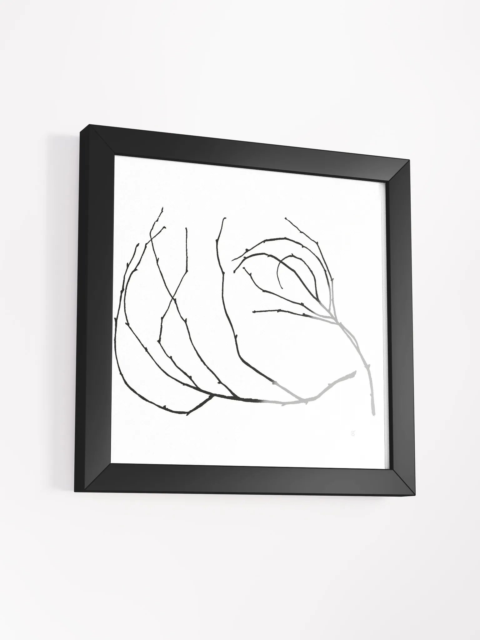 Ethereal Network Framed Art Poster - Stylized Branch product image (8)
