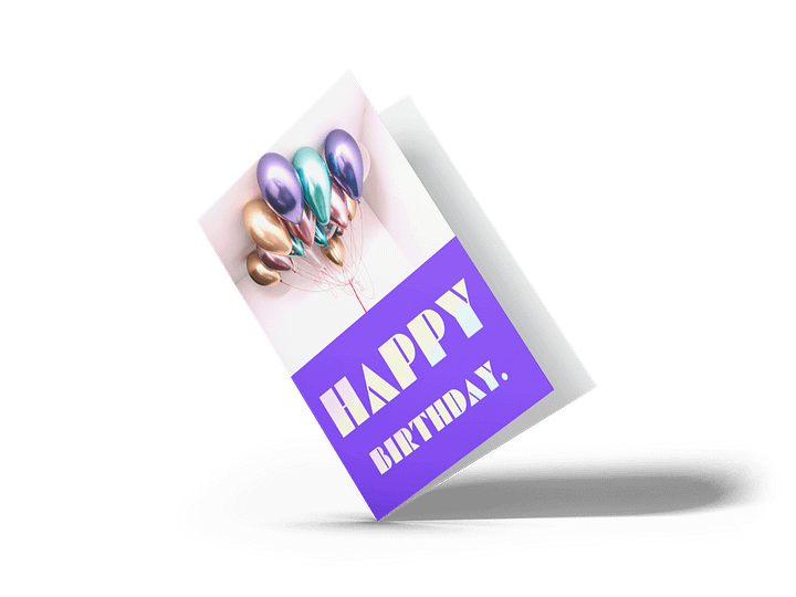 “Chrome balloons” card product image (1)