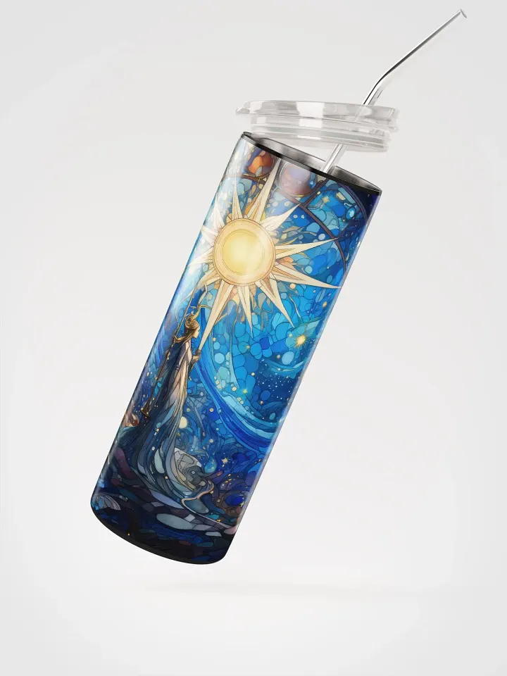 Celestial Splendor: Sun and Stars Stainless Steel Tumbler for Eco-friendly Sipping product image (2)