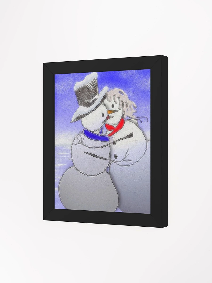 Kissing Snow Couple Framed Poster product image (61)