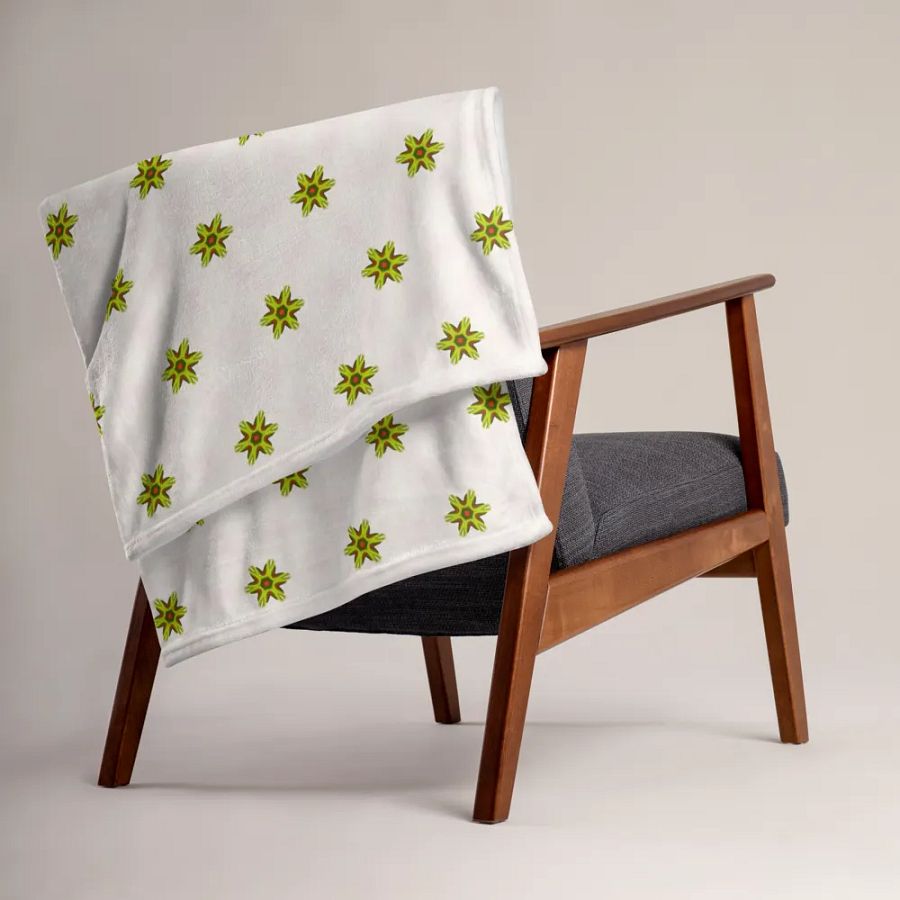 Star Flower Seamless Patterned Throw Blanket product image (6)