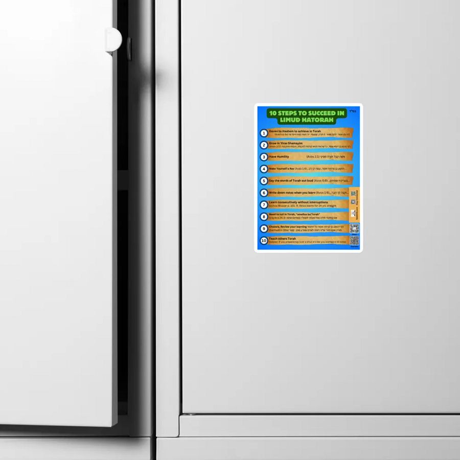 Magnet - 10 Steps to Succeed in Limud HaTorah product image (8)