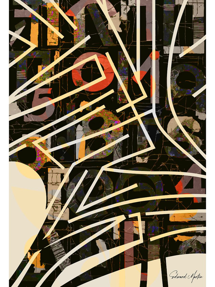 'Elemental' by Edward Martin: Mixed Media Collage product image (1)