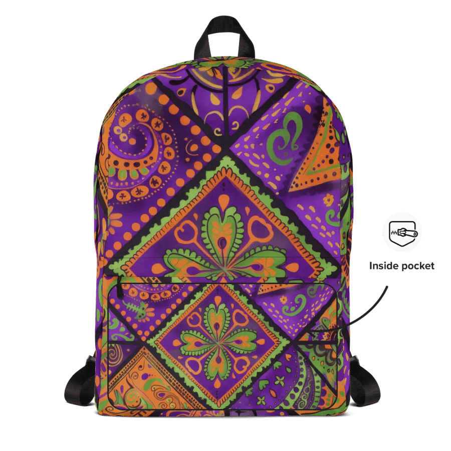 Vivid Mosaic Dreams Backpack product image (12)