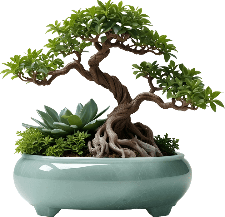 Jade Signature – Bonsai & Succulent Planter PNG product image (1)