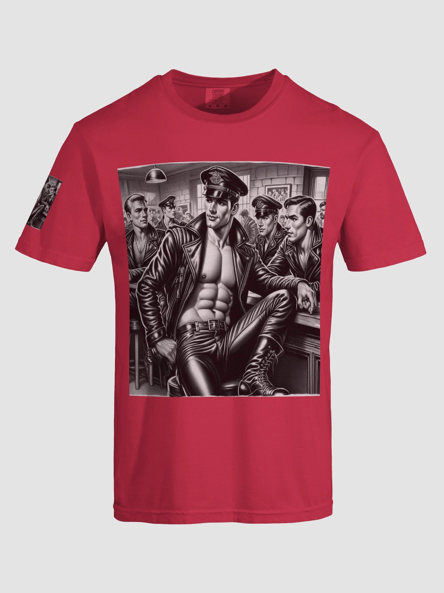 1940s Vintage Leather Bar Daddy San Francisco Pride Tom of Finland Tribute Graphic Design T Shirt product image (7)