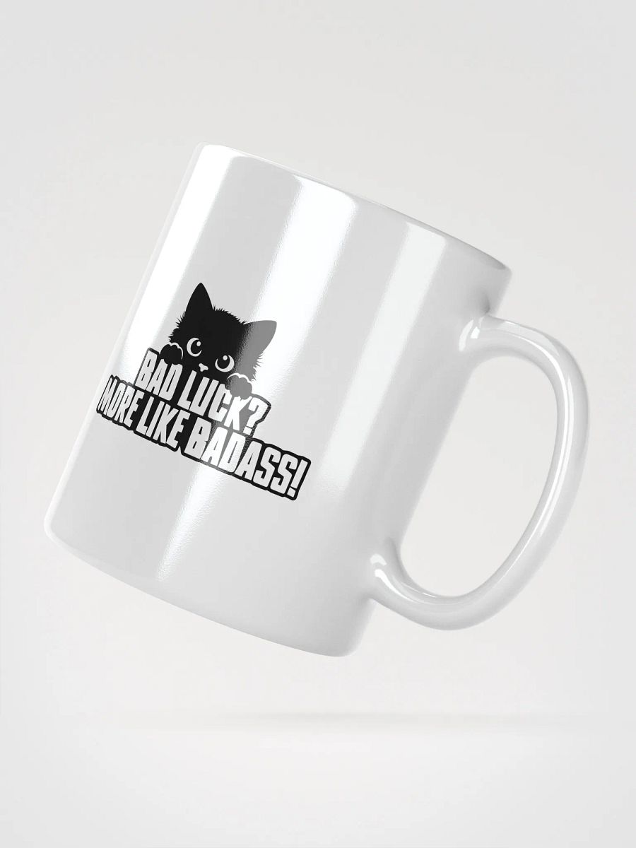 Cute Black Kitten "Badass" Funny Cat Lover Mug product image (2)
