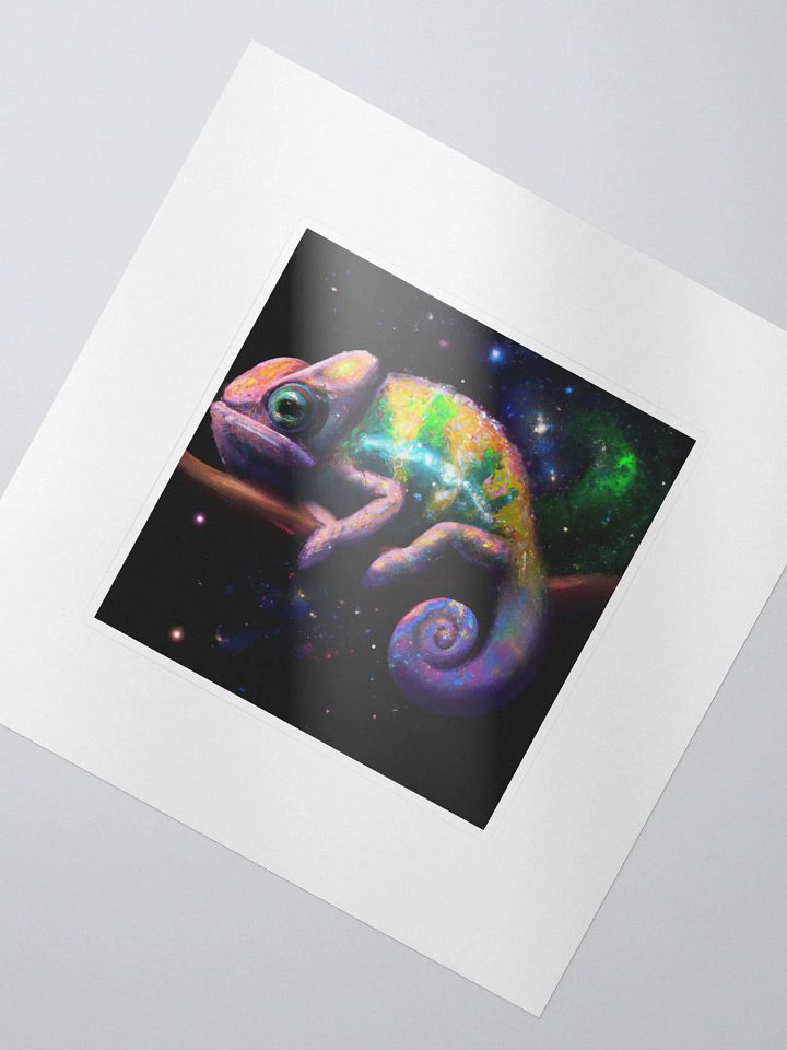 Cute Galactic Chameleon Sigma Sticker product image (2)