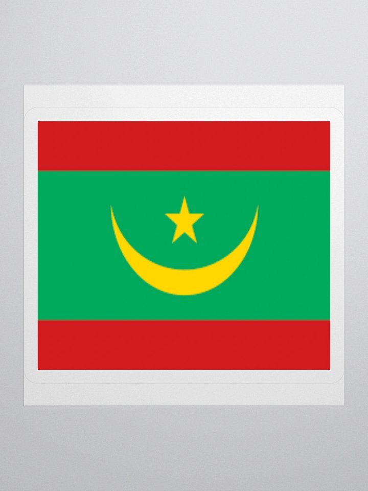 Mauritania National Flag Sticker - Exclusive Design, Premium Vinyl, Multiple Sizes product image (2)