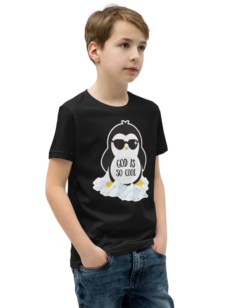 God Is So Cool Penguin Kids T-Shirt product image (2)