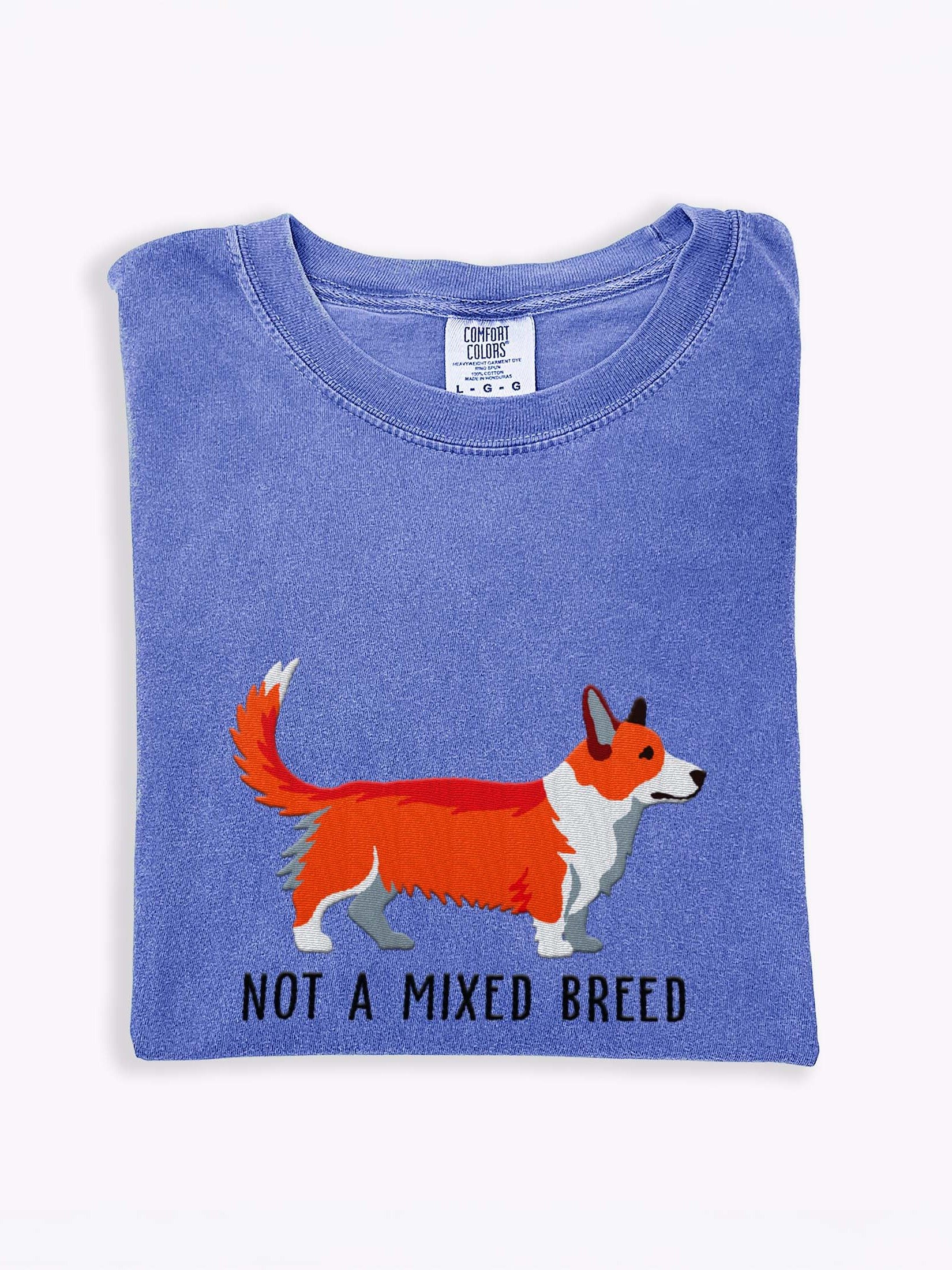 Not a Mixed Breed T-Shirt(Embroidered) of a Cardigan Welsh Corgi(Red) product image (1)