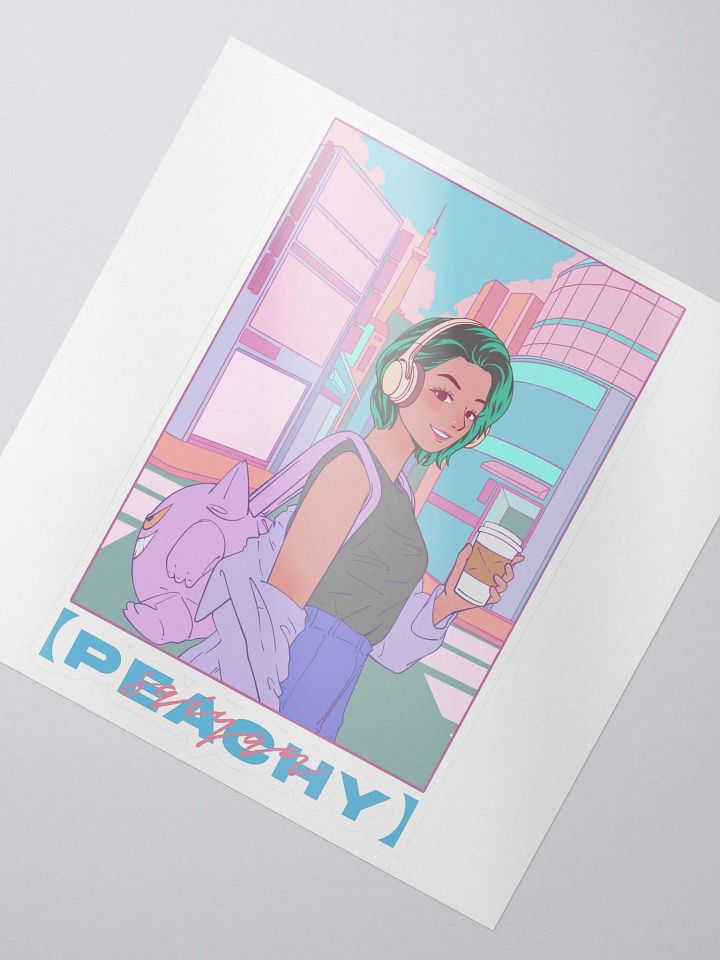 Walking with Peachy Sticker product image (2)