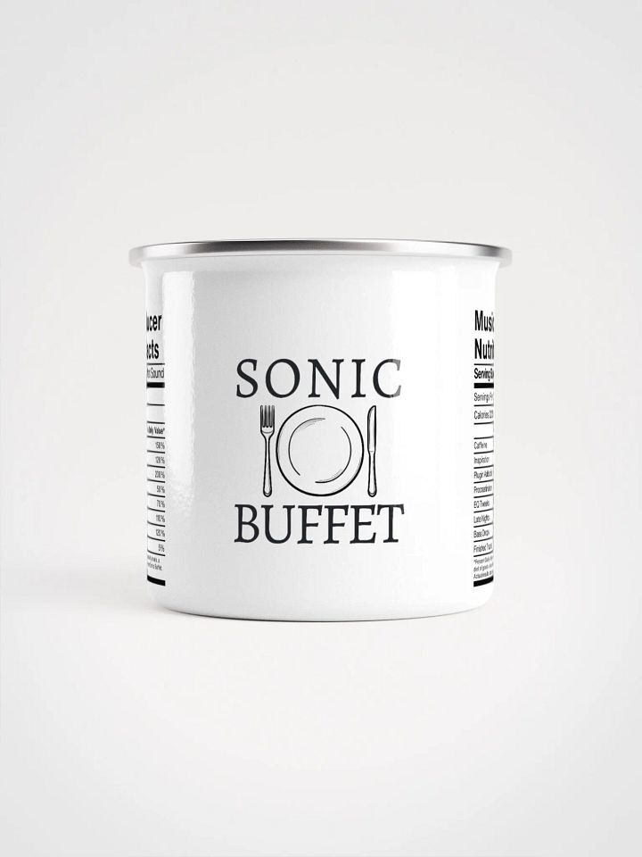 "Music Producer Nutrition Facts" Enamel Coffee Mug product image (2)
