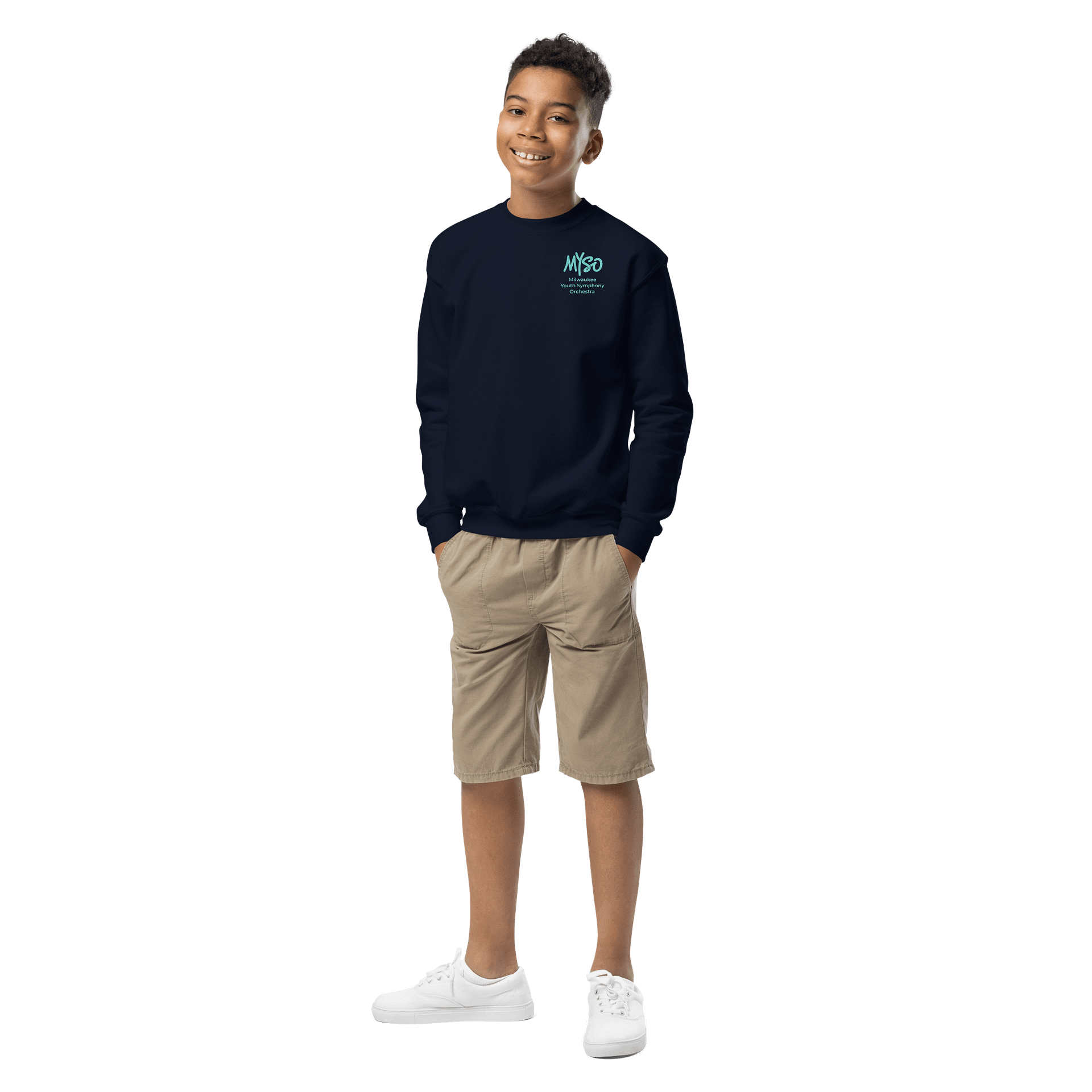 MYSO Youth Navy Instrument Crewneck product image (1)