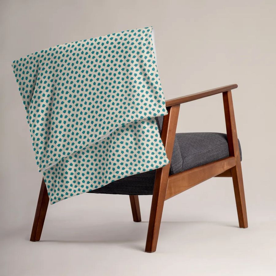 Blue Leaves Throw Blanket product image (4)
