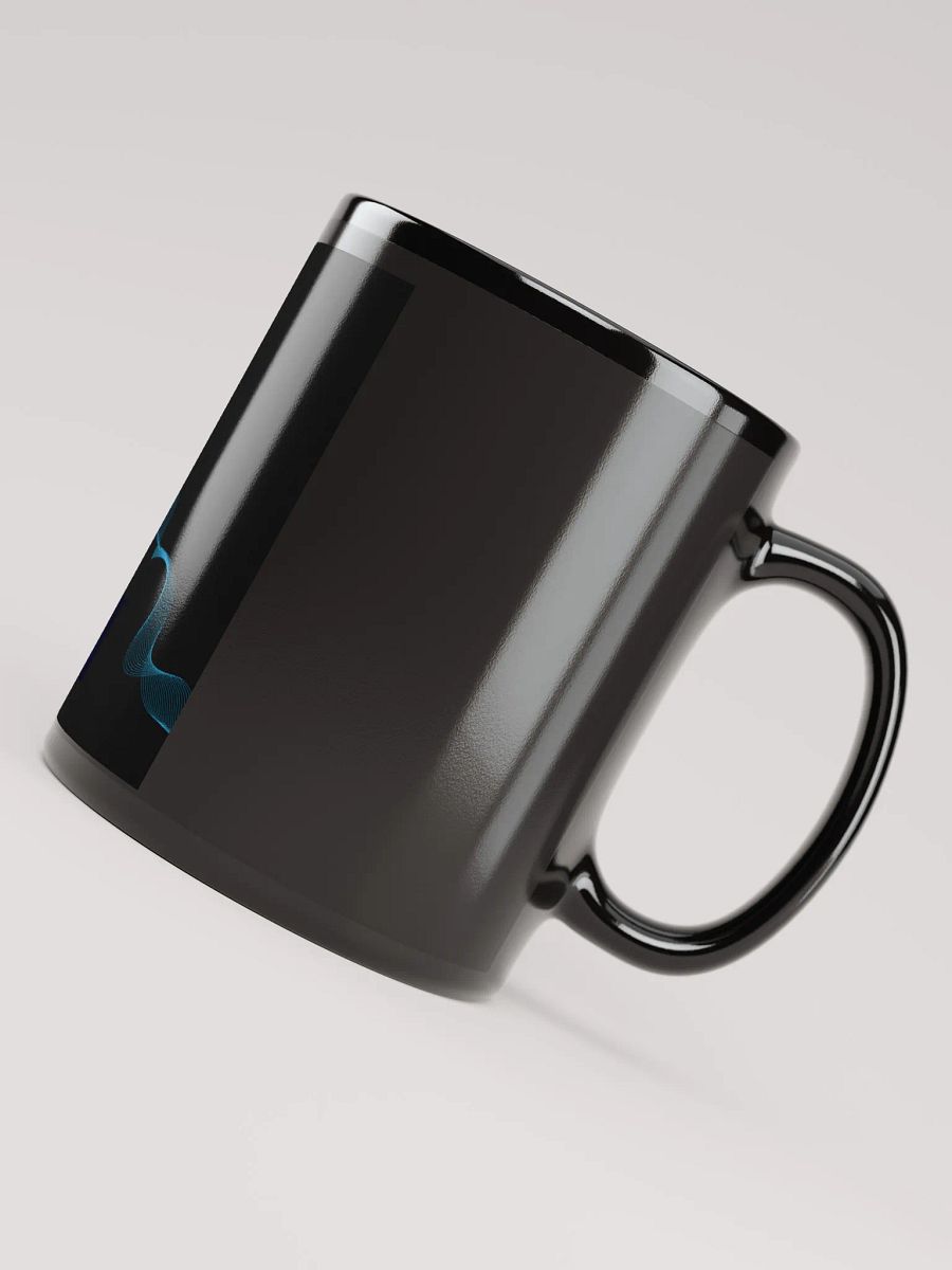 Mandala Magic with Blue Wave Black Glossy Mug product image (7)