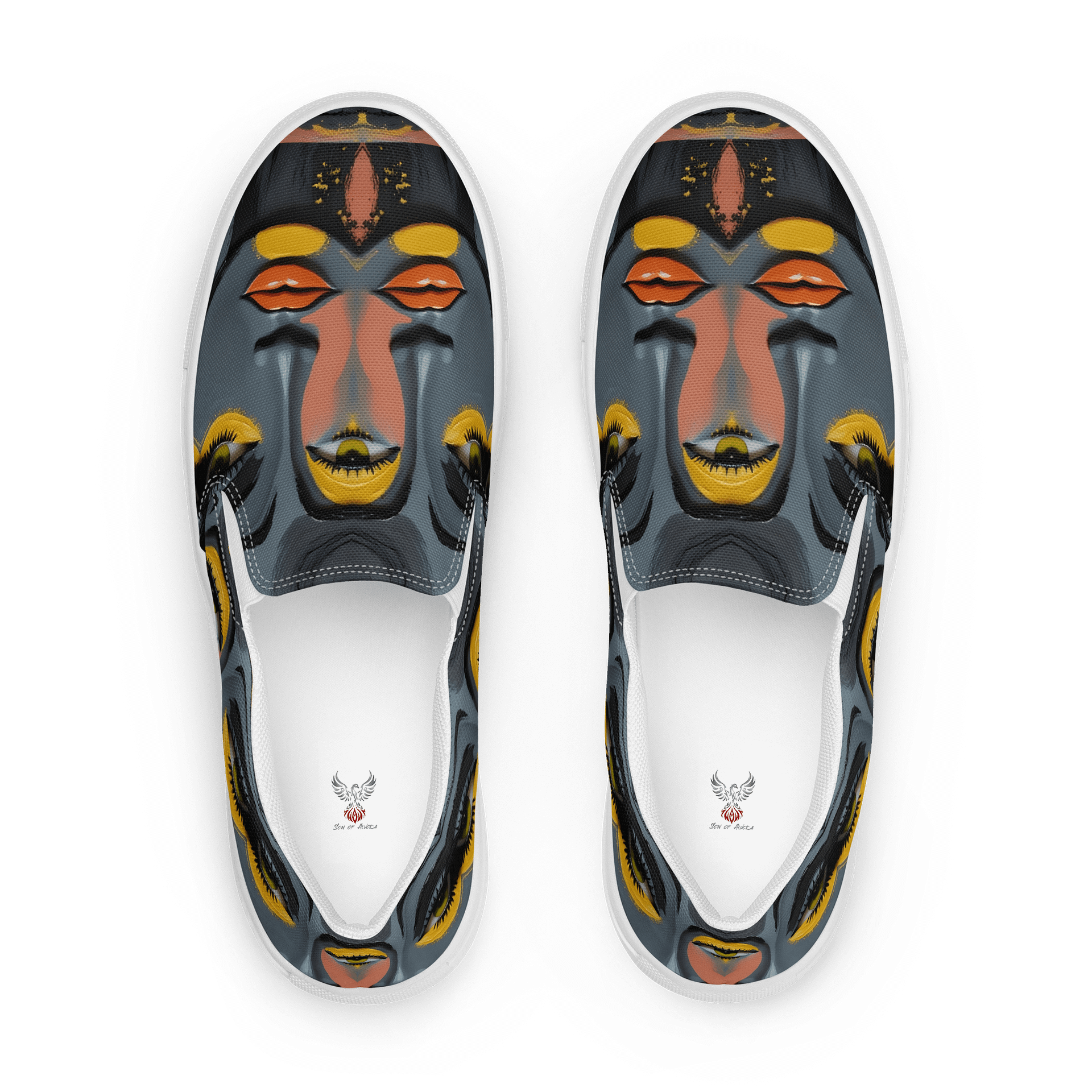 Men's "My 3rd Eye Is Always Open" Painted Slip-On Shoes product image (5)