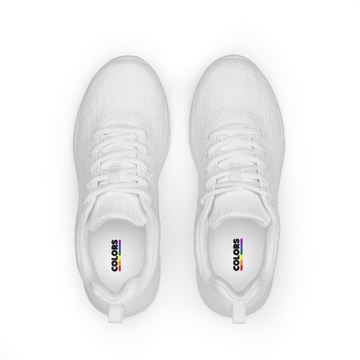 Men's White Athletic Shoes Lace-up Sneakers product image (1)