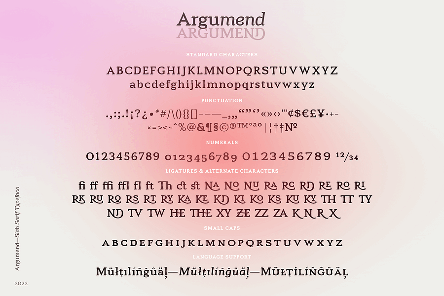 Argumend | A Humanistic Slab Serif Typeface product image (7)