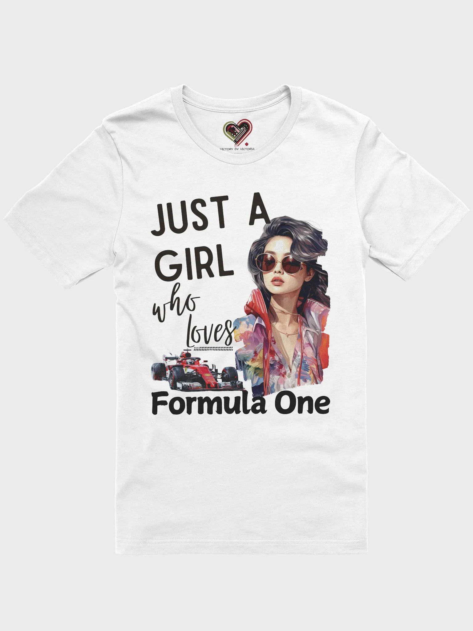 Racing Chic: Just a Girl T-Shirt product image (1)