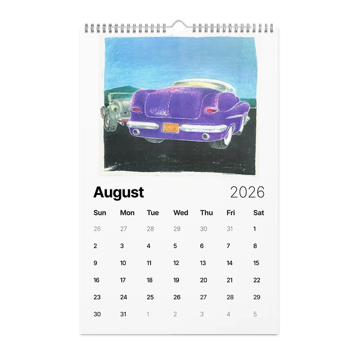 A Year of Nic's Cars - 2026 Wall Calendar (Large Format) product image (2)