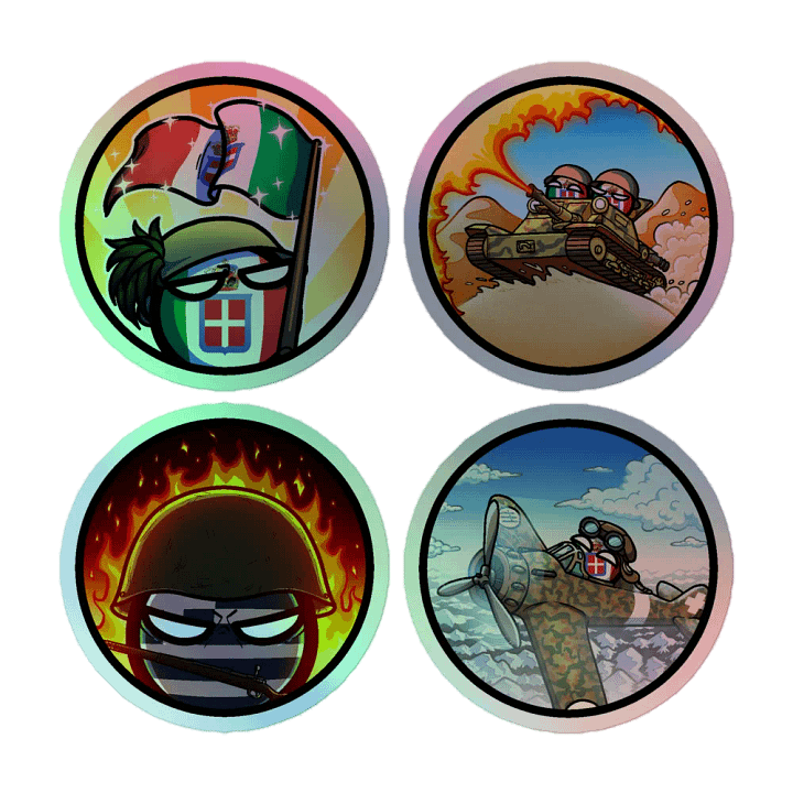 Italy in World War II Holographic Stickers product image (1)