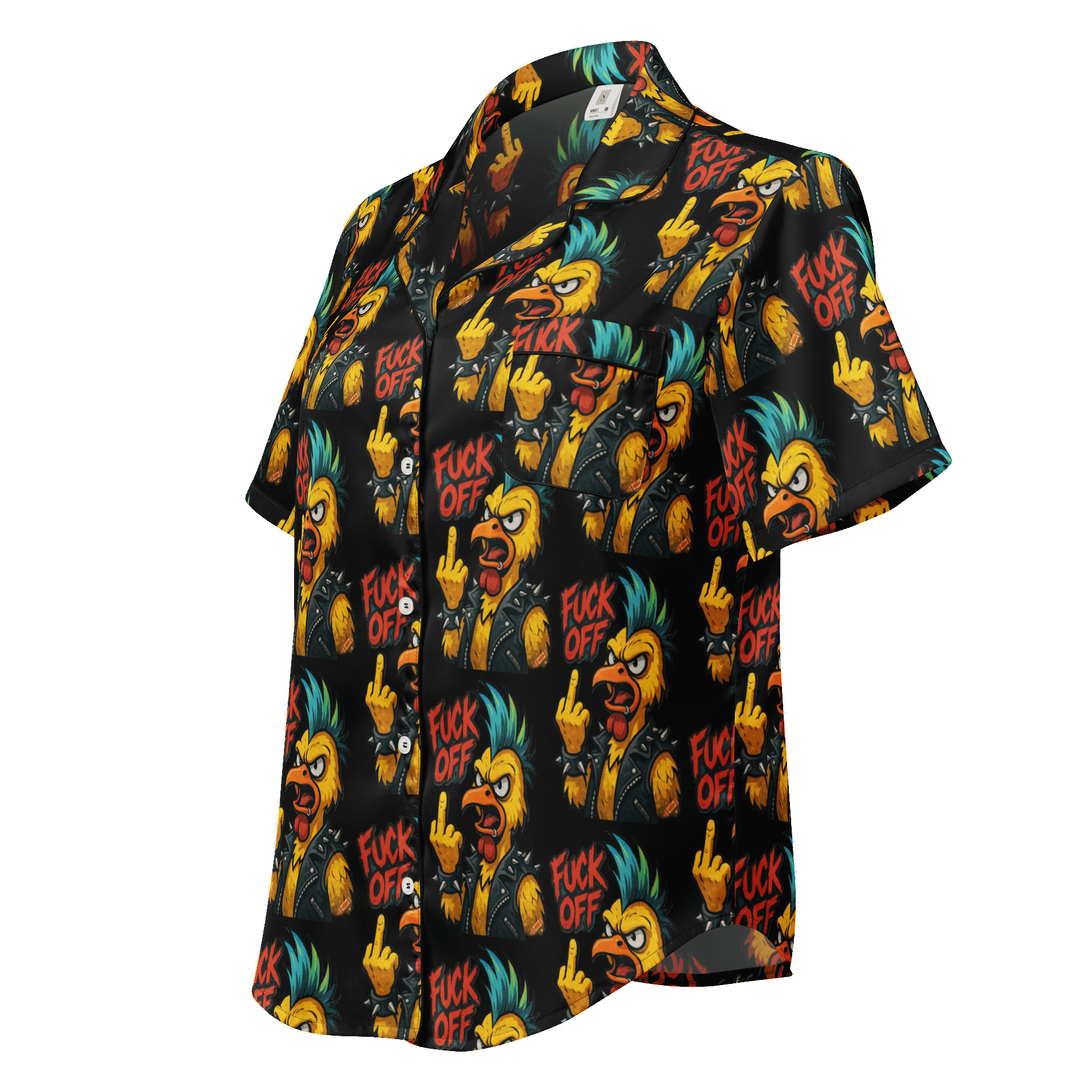 Geometric Faces Silky Pajama Top product image (1)