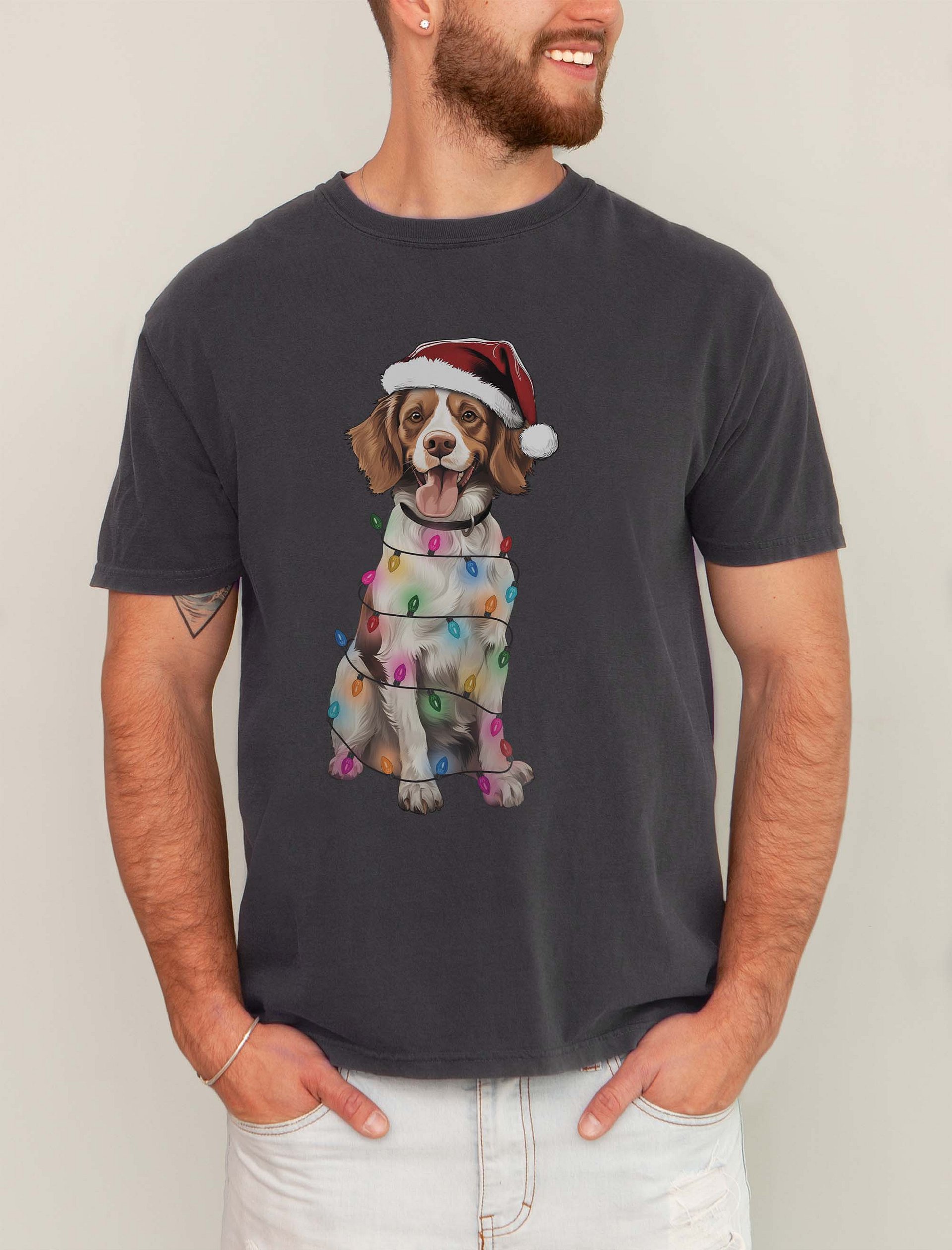 Funny Brittany Spaniel Christmas T-Shirt for Brittany Spaniel Paw-rents product image (21)