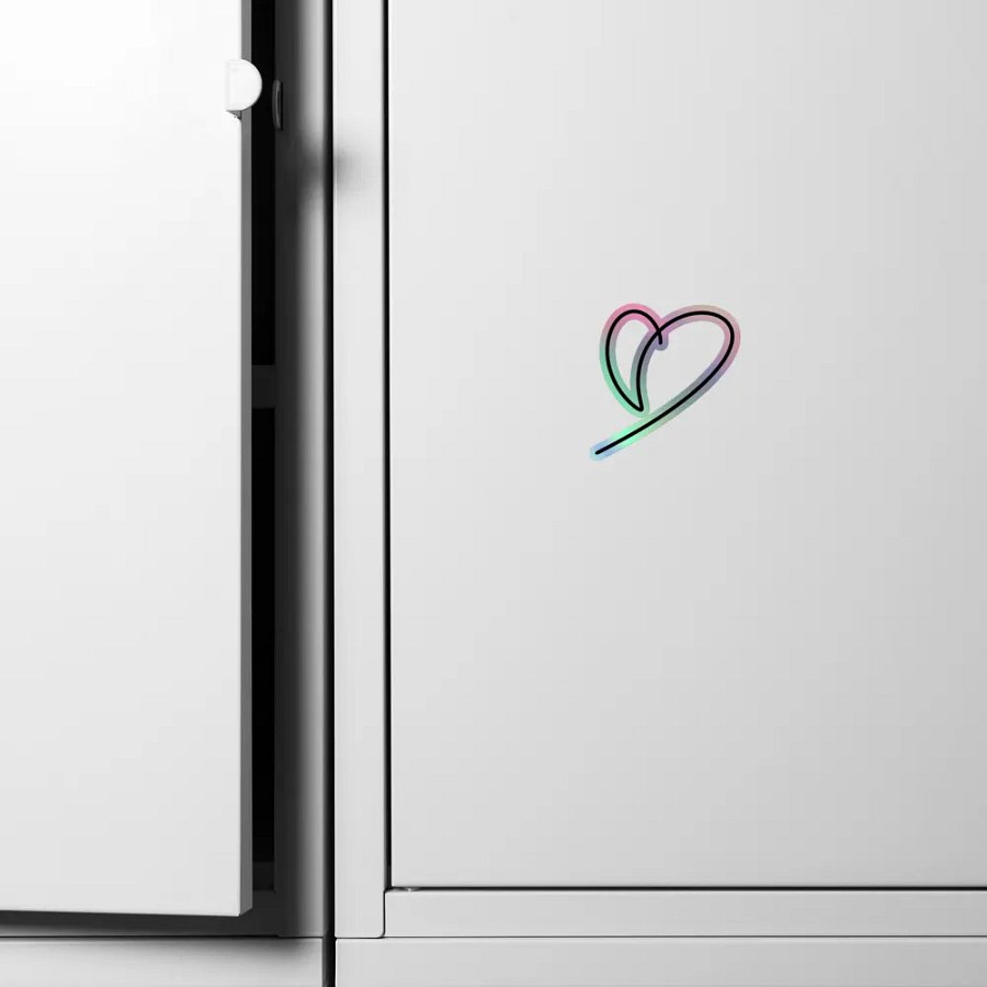Whiteboard heart black product image (6)