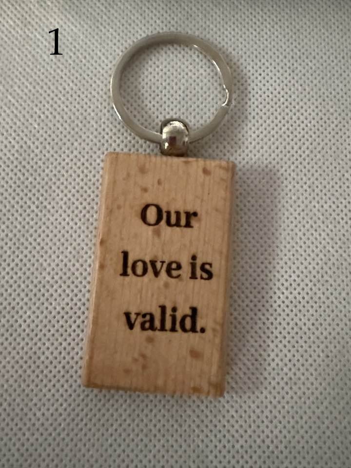 LGBTQ+ Wooden Engraved Keychains | Pride, Love & Identity Designs | Handmade & Meaningful (3) product image (1)