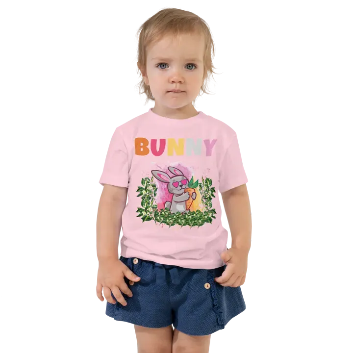 Bunny Cute Funny Colorful Bella+ Canvas Toddler T-Shirt – Best Gift for Boys and Girls product image (1)